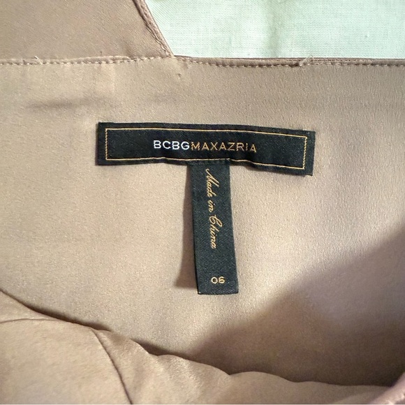 BCBGMAXAZRIA Eden One Shoulder Dusty Rose Pink Bodycon Bandage Dress Size 6 - Picture 7 of 12